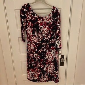 Evan Picone Faux Wrap Dress - Size 16